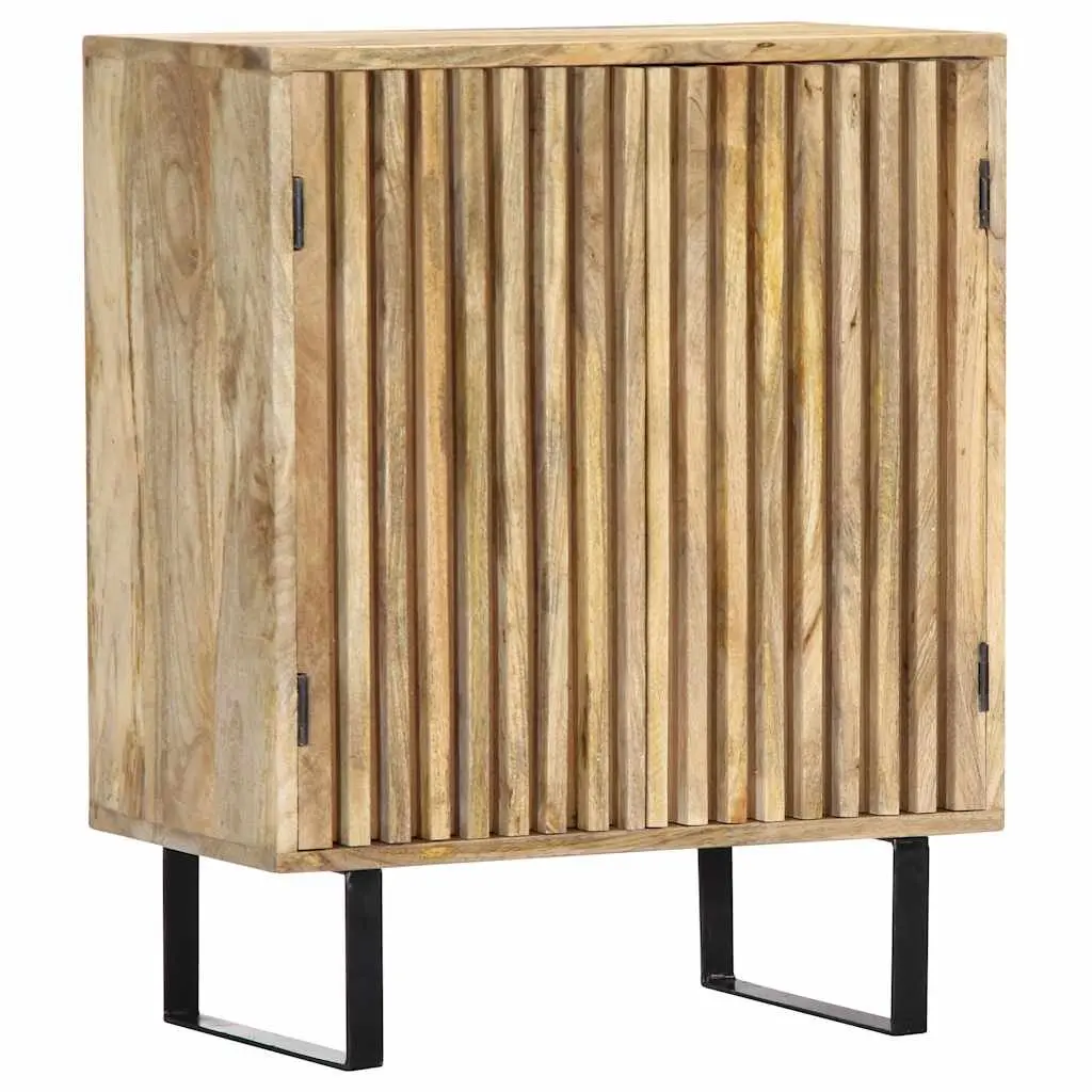 Sideboard Brown 60x35x75 cm Solid Mango Wood 2 Door Storage Cabinet