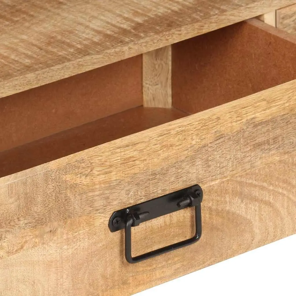 TV Cabinet 150x30x45 cm Solid Mango Wood Rustic Lowboard Storage Drawers