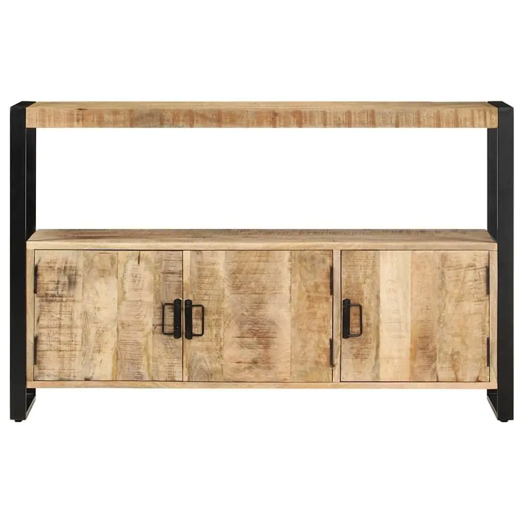 Side Cabinet Brown 120x30x75 cm Solid Mango Wood Storage Furniture