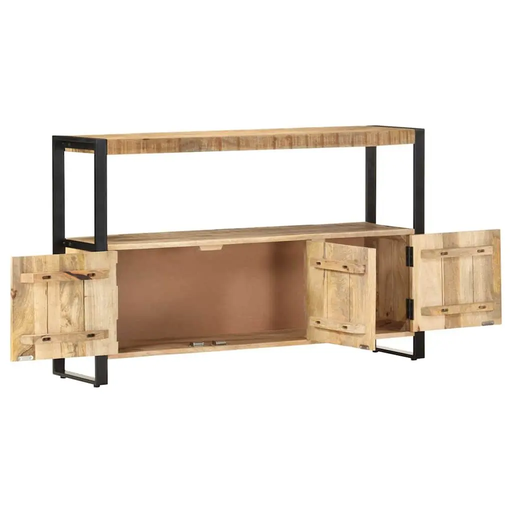 Side Cabinet Brown 120x30x75 cm Solid Mango Wood Storage Furniture