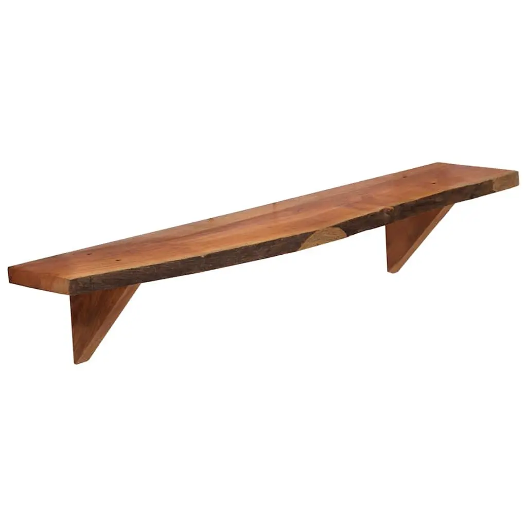 Wall Shelves Brown 90x20x18 cm Solid Acacia Wood Rustic Storage Display 2 Piece