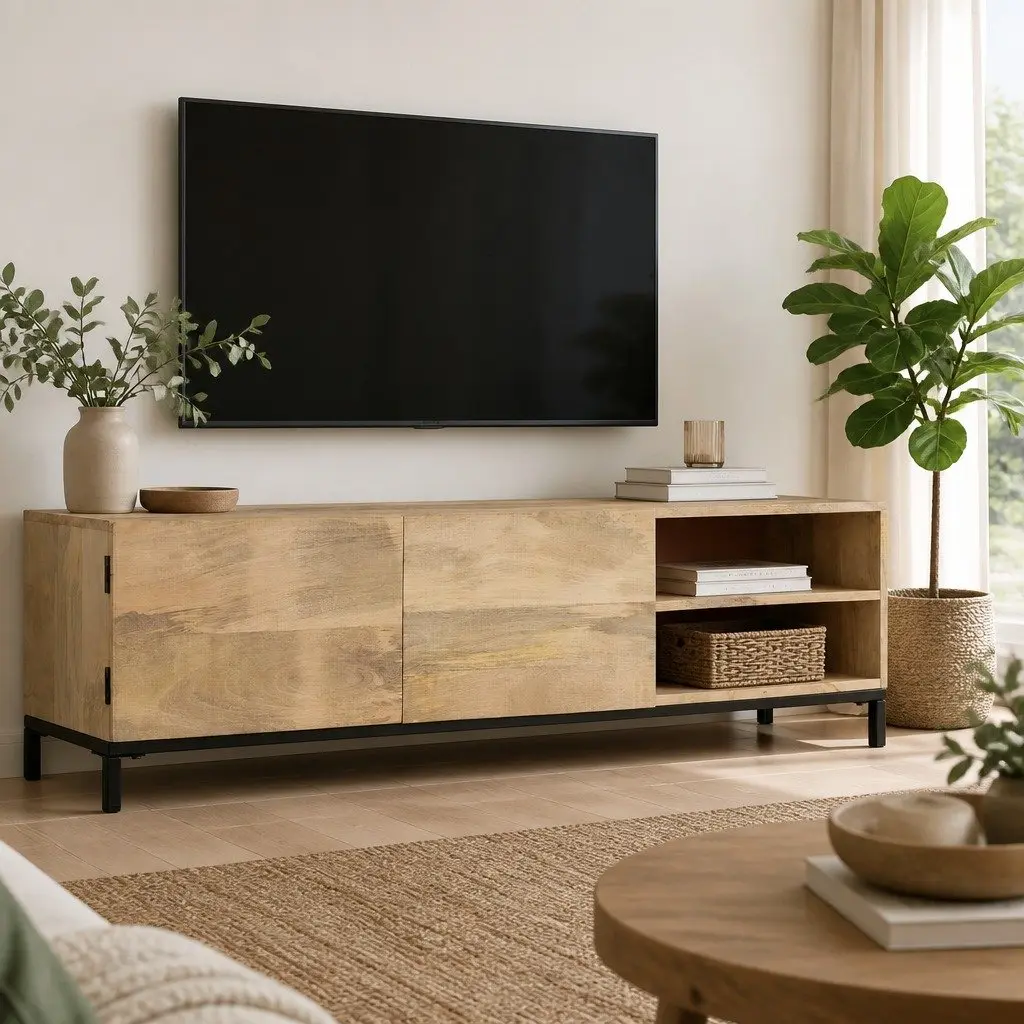TV Cabinet 145x30x41 cm Solid Wood Brown