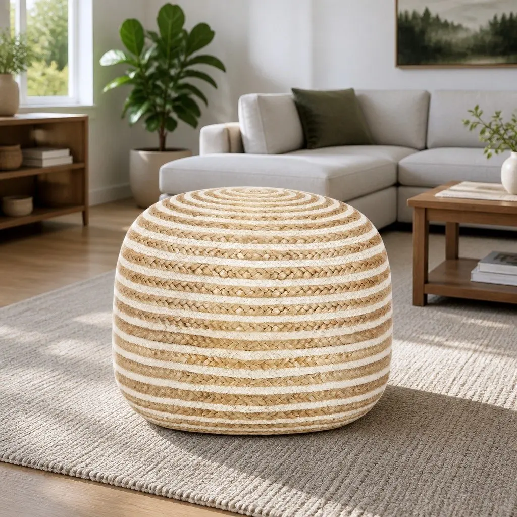 Handmade Jute Pouffe