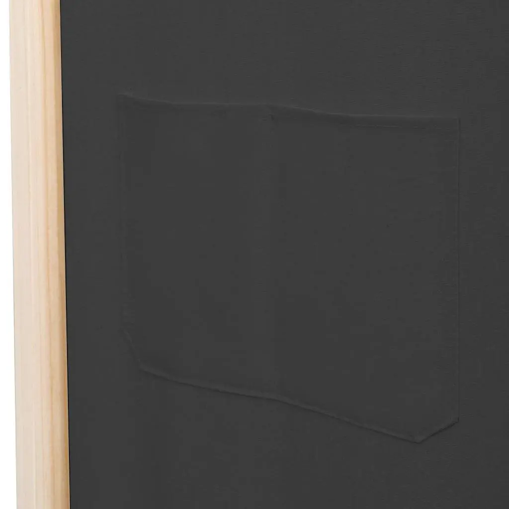 6 Panel Folding Room Divider Grey Freestanding Privacy Screen Partition
