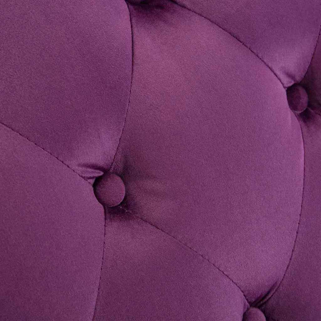 Chaise Lounge Purple Velvet Accent Furniture Comfortable Seating Living Room