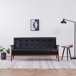 Compact 3-Seater Retro Sofa for Your Living Room