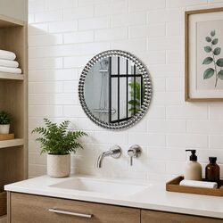Compact 40cm Round Wall Mirror - Stylish and Durable