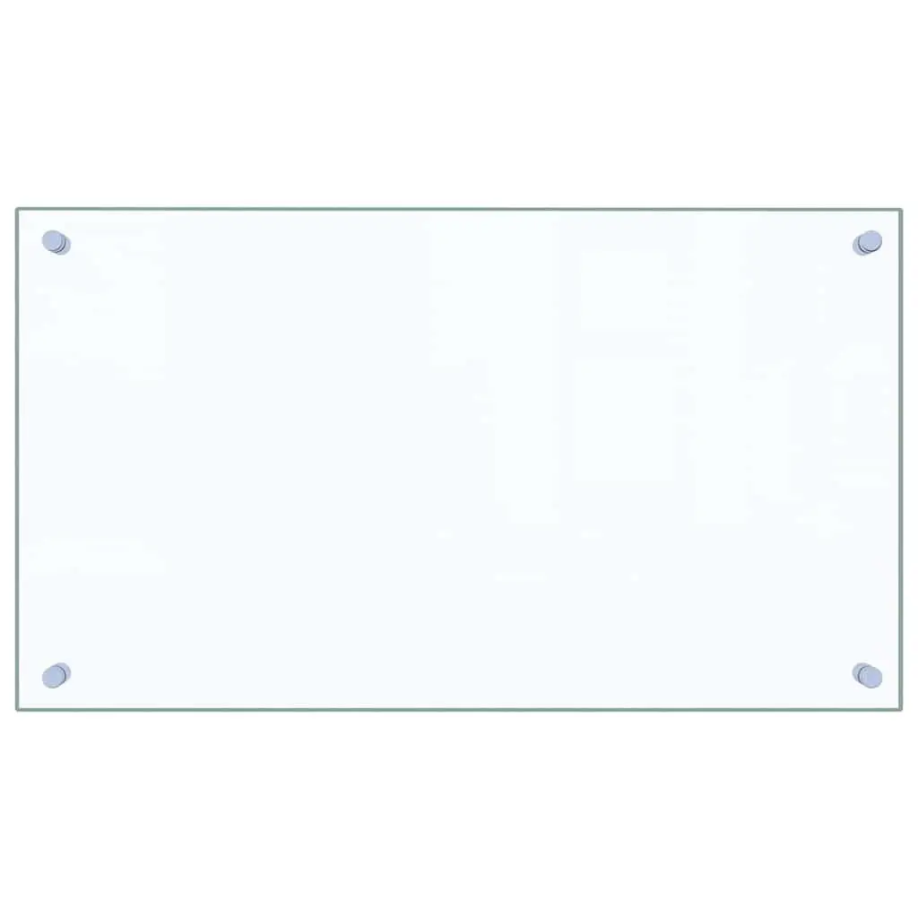 Kitchen Splashback Transparent 70x40cm Tempered Glass Heat and Scratch Resistant