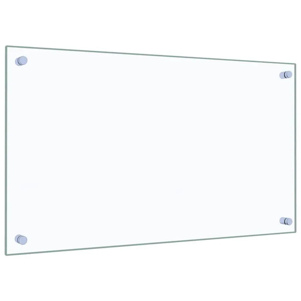 Kitchen Splashback Transparent 70x40cm Tempered Glass Heat and Scratch Resistant