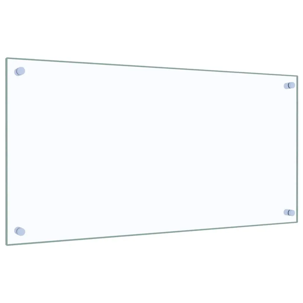 Kitchen Backsplash Transparent 80x40 cm Tempered Glass Heat Resistant