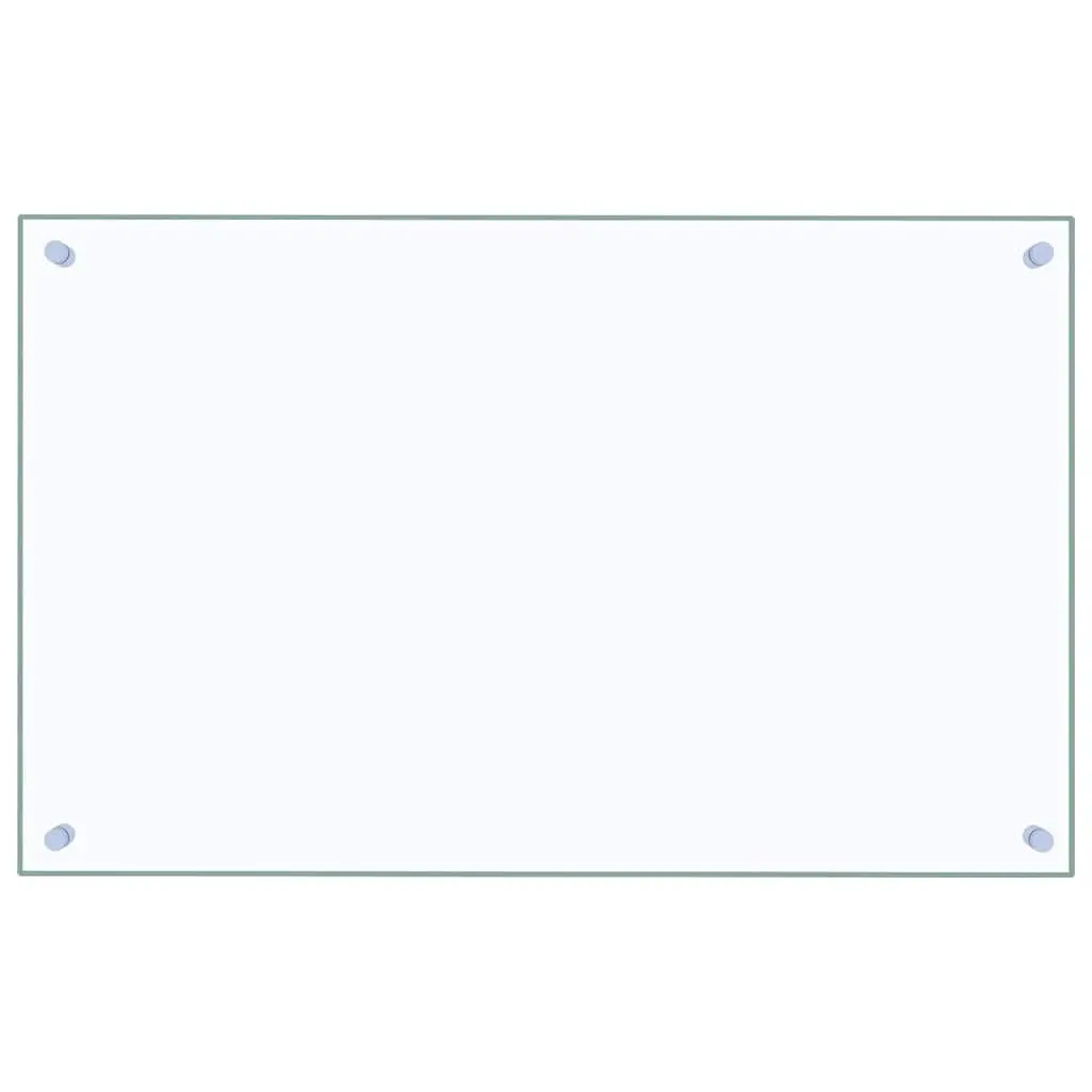 Tempered Glass Kitchen Splashback Transparent 80x50 cm Heat Resistant Non-Porous Surface