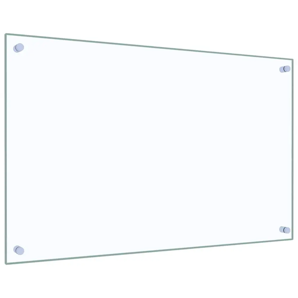 Tempered Glass Kitchen Splashback Transparent 80x50 cm Heat Resistant Non-Porous Surface