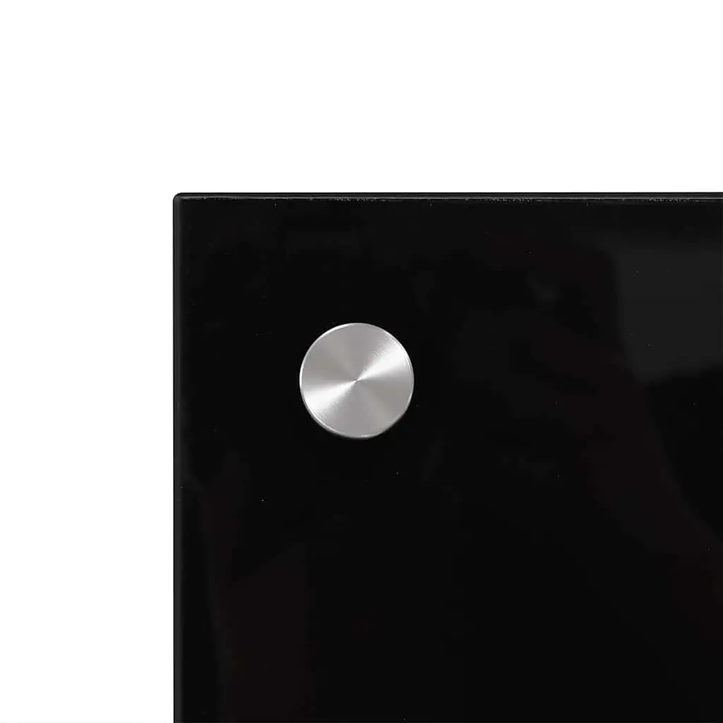Kitchen Backsplash Black 90x60 cm Heat Resistant Tempered Glass Splash Guard