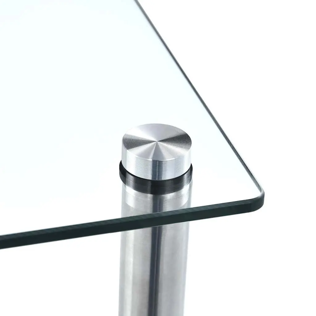 5-Tier Shelf Transparent Tempered Glass Display Storage Unit