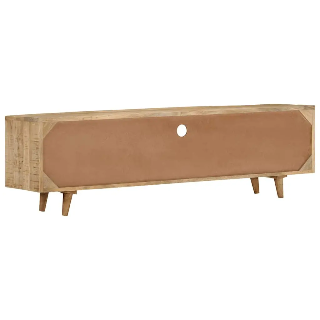 Solid Mango Wood TV Cabinet 140x30x40 cm Brown Lowboard Storage Unit
