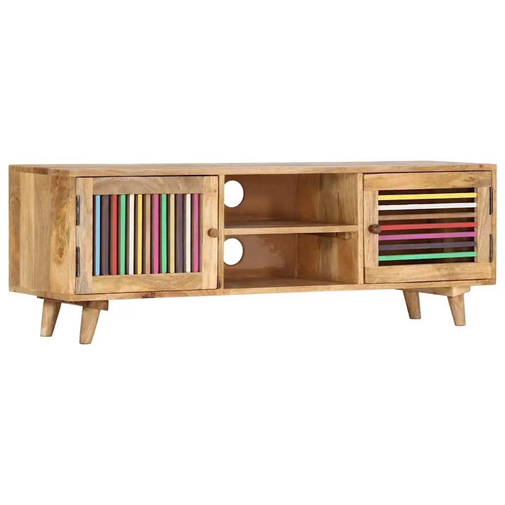 Solid Mango Wood TV Cabinet 120x30x40cm