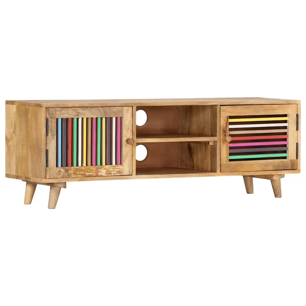 Solid Mango Wood TV Cabinet 120x30x40cm