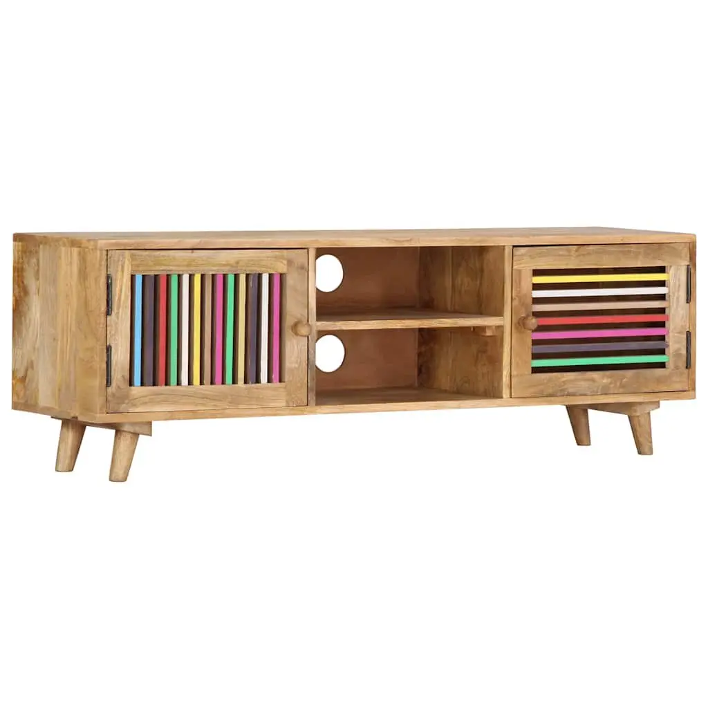 Solid Mango Wood TV Cabinet 120x30x40cm