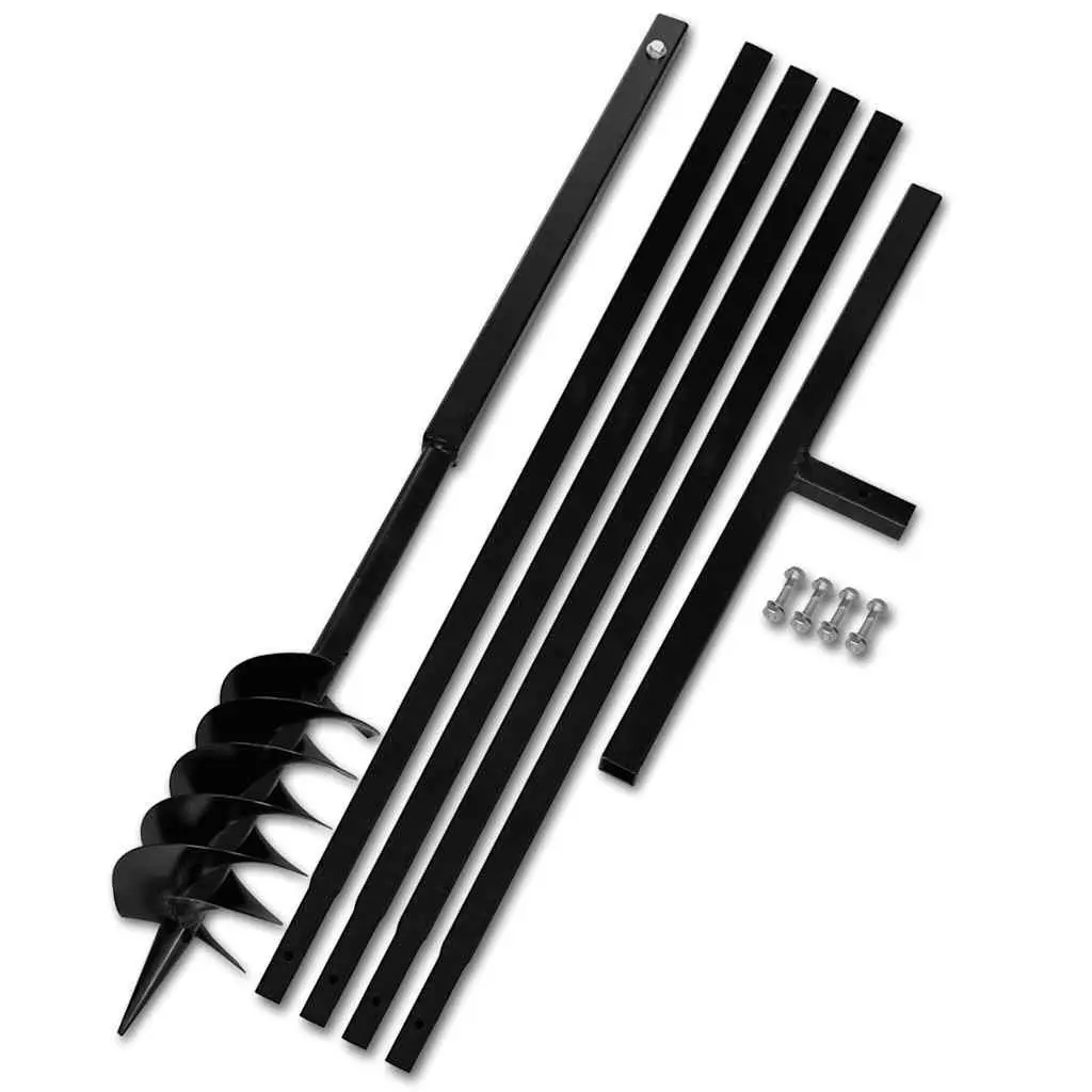 Ground Drill 120mm Steel with Handle and 5m Extension Tubes for Soil Aeration
