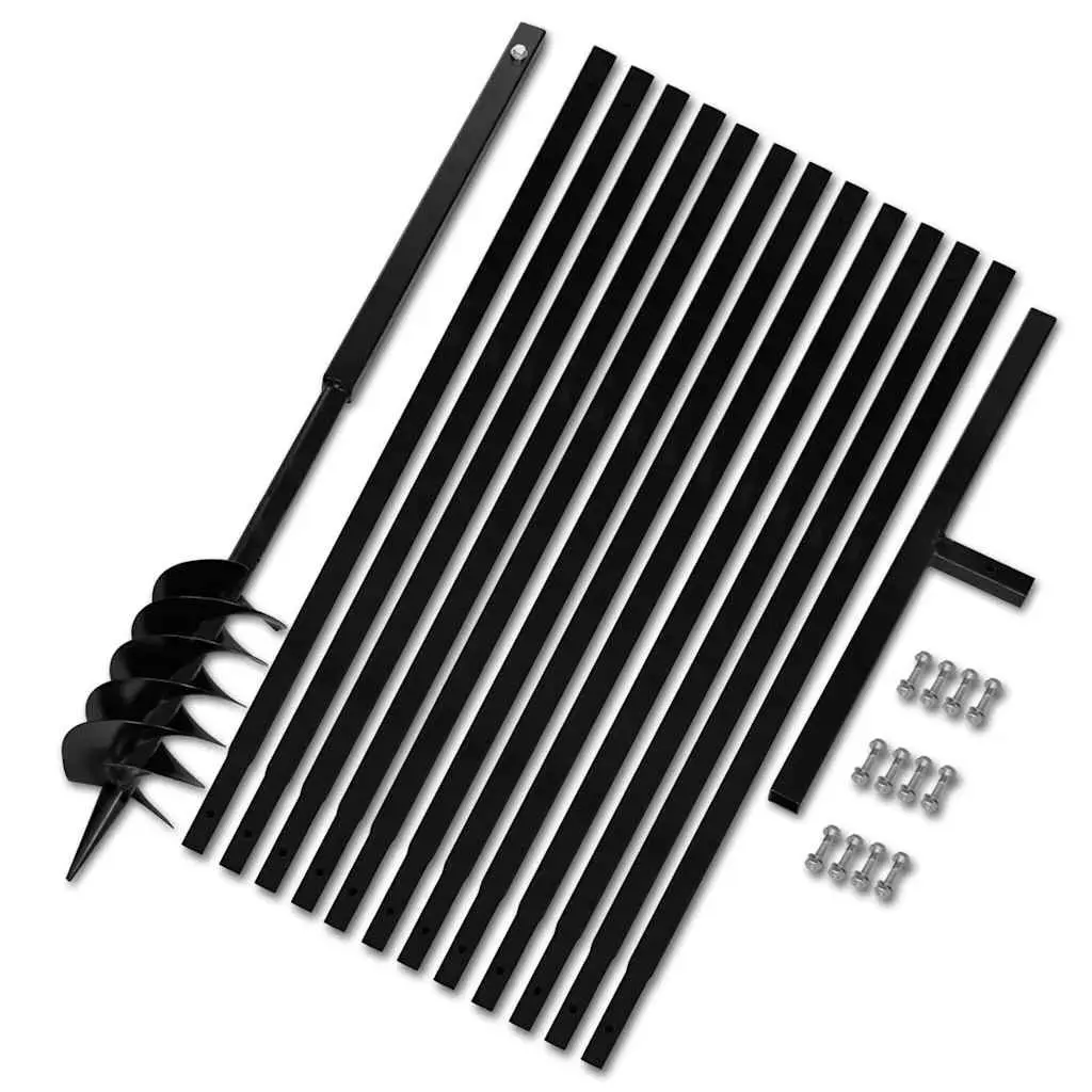 Ground Drill Auger Steel 120mm with Handle Extension Tubes 13m Soil Aerator