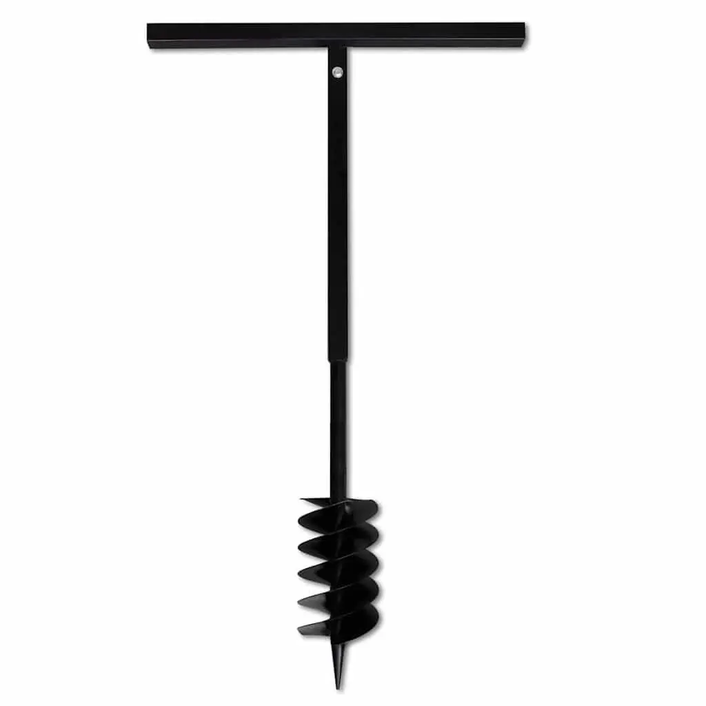 Ground Drill Auger Steel 120mm with Handle Extension Tubes 13m Soil Aerator