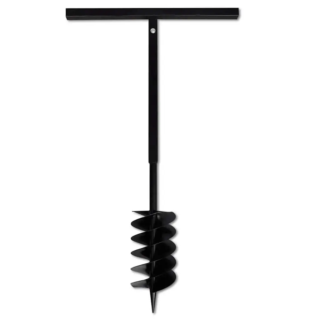 Ground Drill Auger 150mm Steel with Handle Extension Tubes 9m Soil Digging Tool