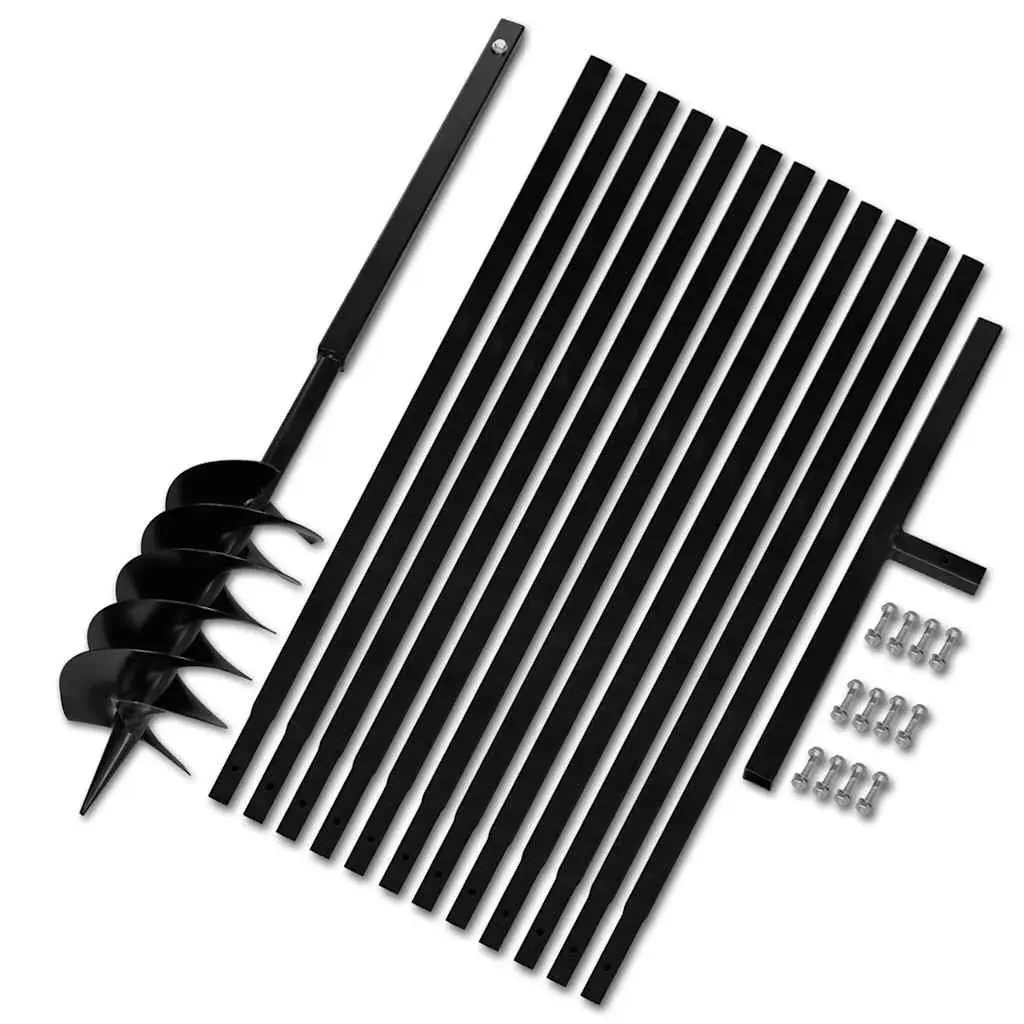 Ground Drill Auger 150mm with Handle Extension Tubes 13m Soil Aeration