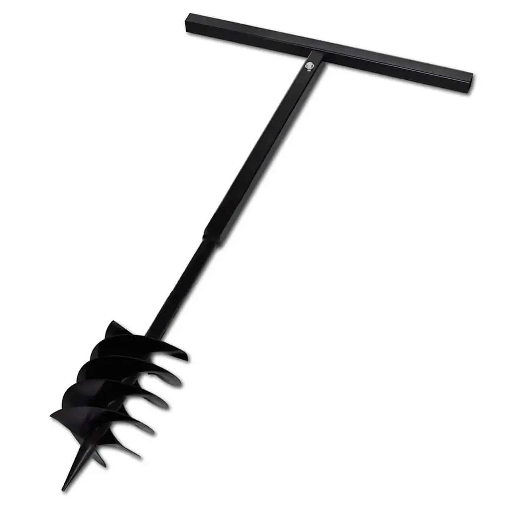 Ground Drill Auger 180mm with Handle 5m Extension Tubes Soil Aeration