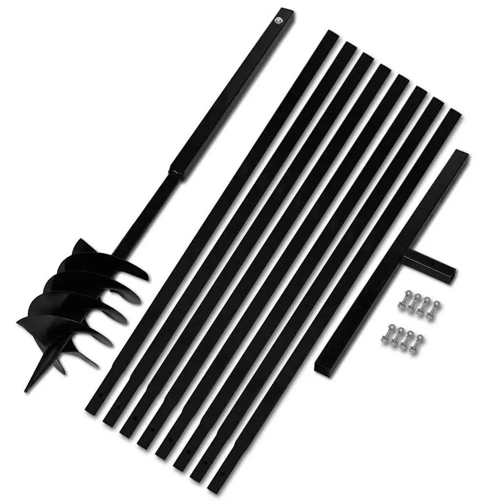 Ground Drill Auger 180mm Handle 9m Extension Tubes Soil Aeration Gardening