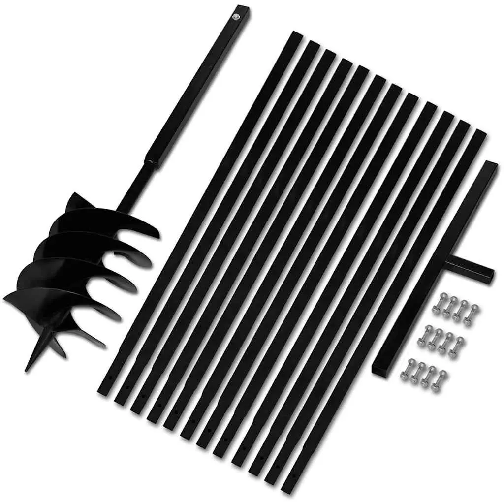 Ground Drill 200mm Steel with Handle 13m Extension Tubes Ergonomic Gardening Tool