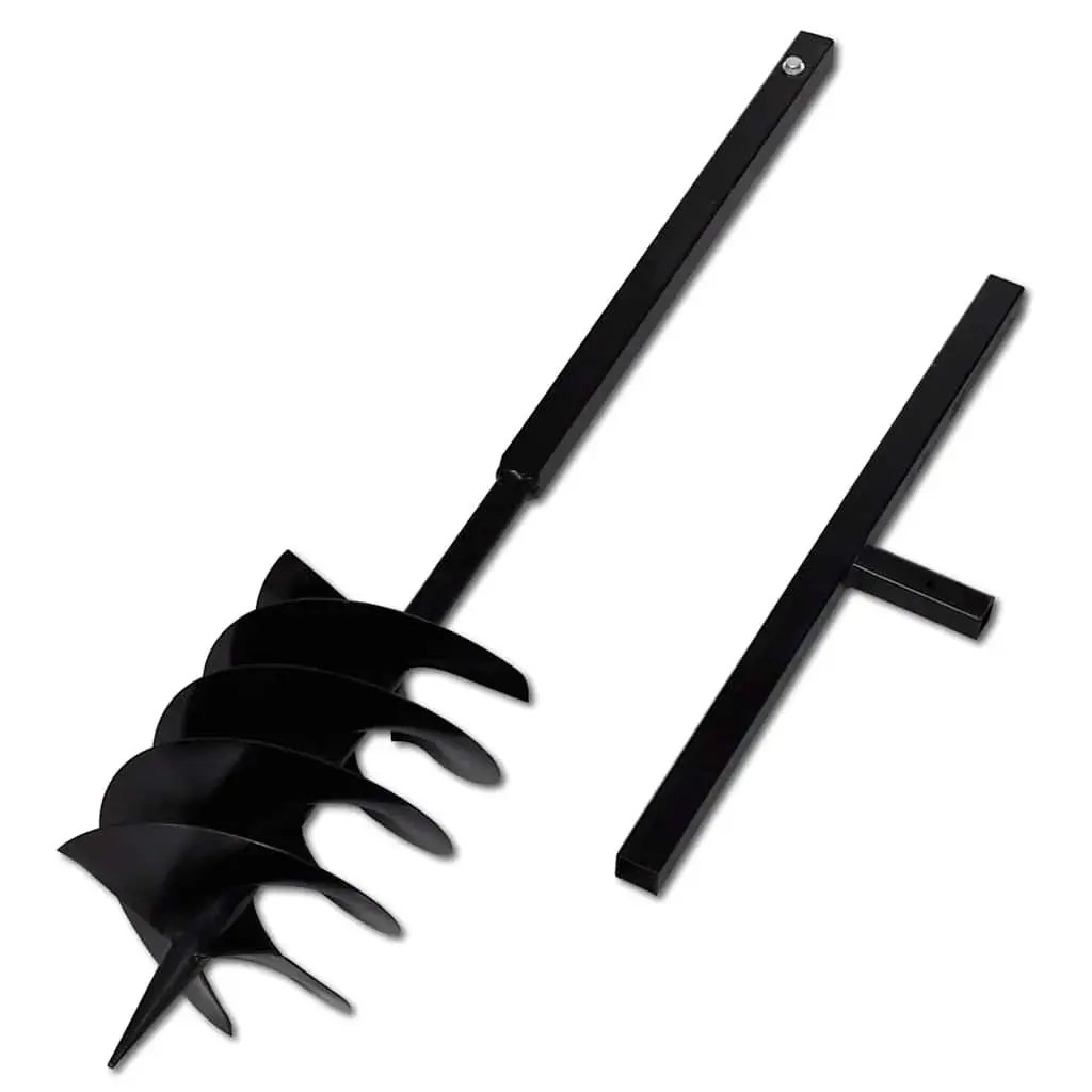 Ground Drill 200mm Steel with Handle 13m Extension Tubes Ergonomic Gardening Tool
