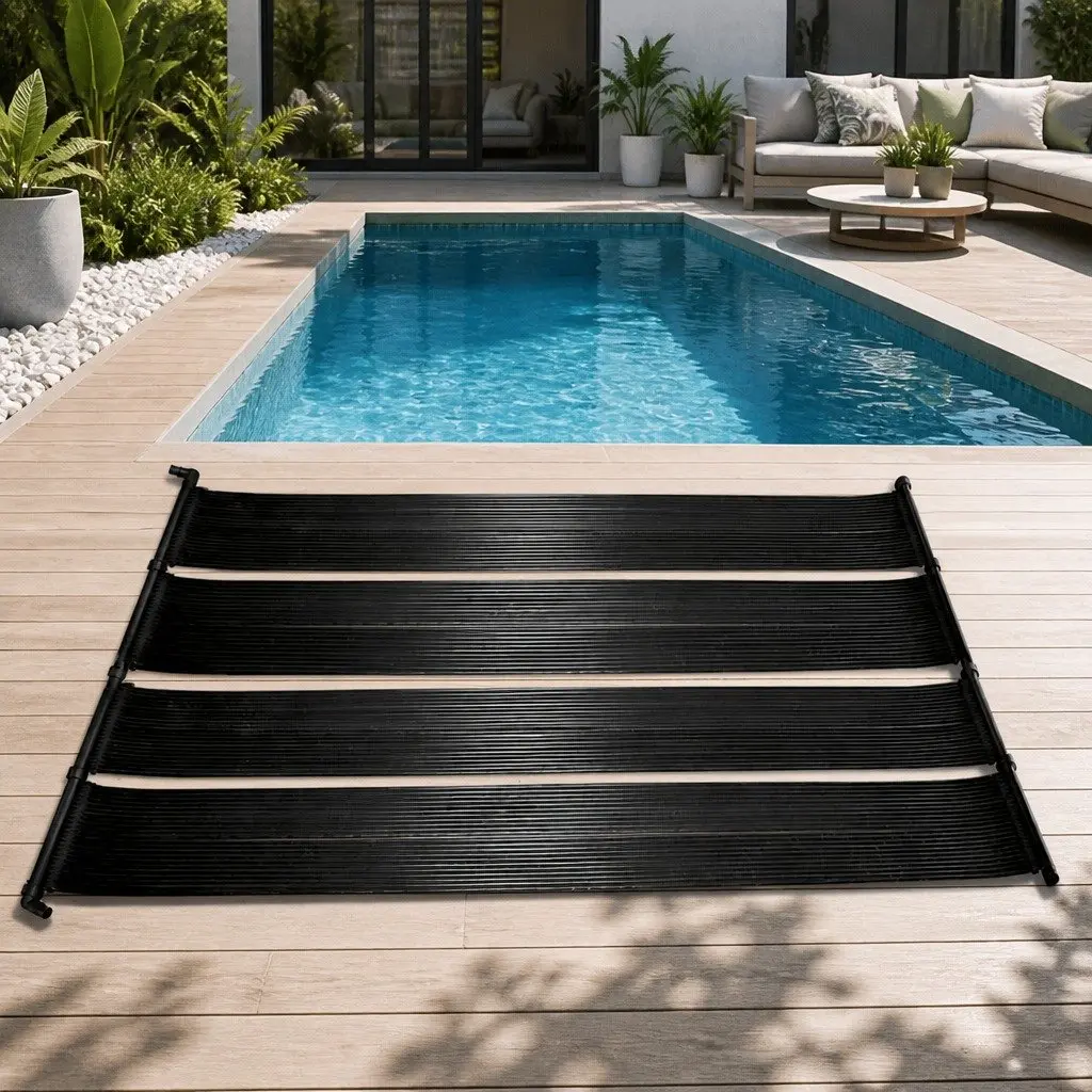 Solar Panel 2 Pack Black Flexible Installation for Pool Heating System