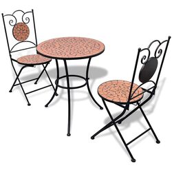 Compact and Sturdy 3 Piece Bistro Set for Outdoor Use