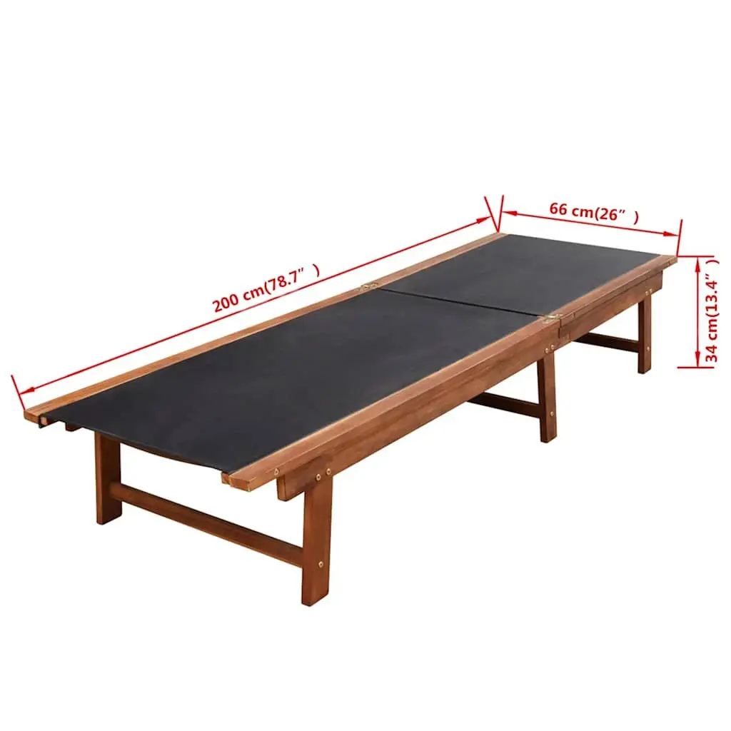 Acacia Sun Lounger Set with Table