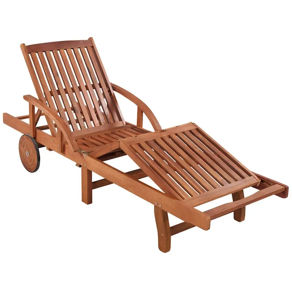 Acacia Wood Sun Lounger Set for Outdoor Use