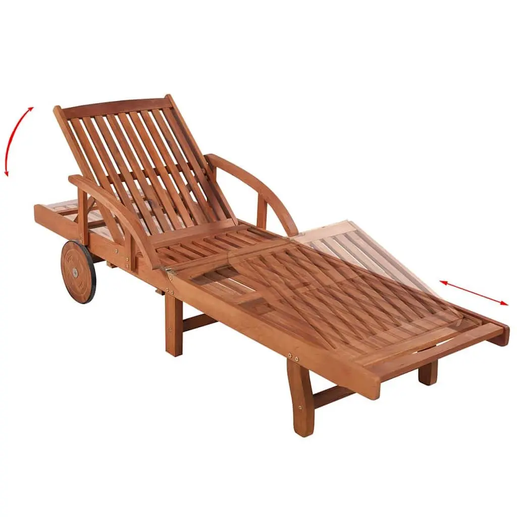 Acacia Wood Sun Lounger Set for Outdoor Use
