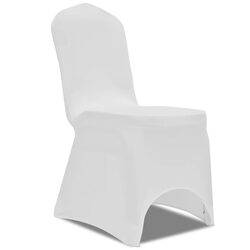 White Stretch Chair Covers Set - 100 pcs, Simple and Reliable