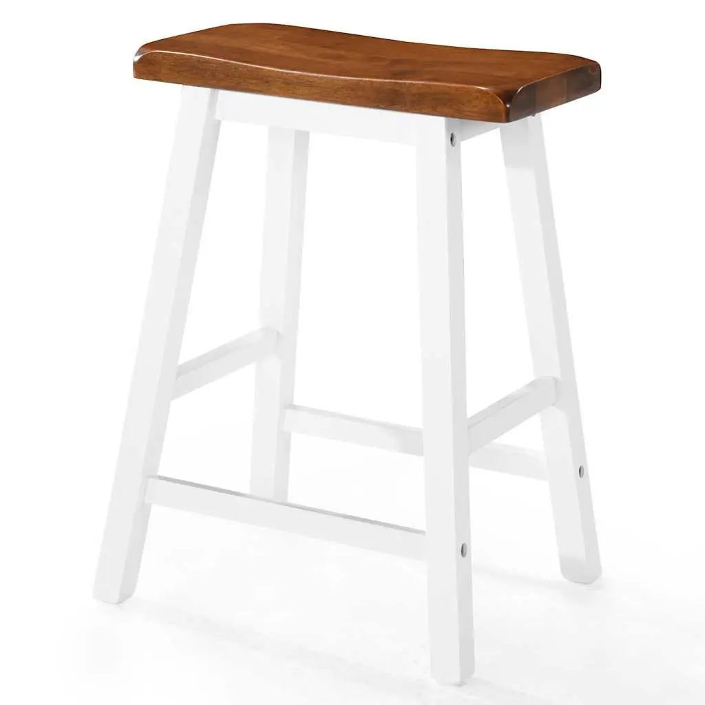 Bar Table and Stool Set Brown 5 Piece Solid Wood Kitchen Dining Furniture