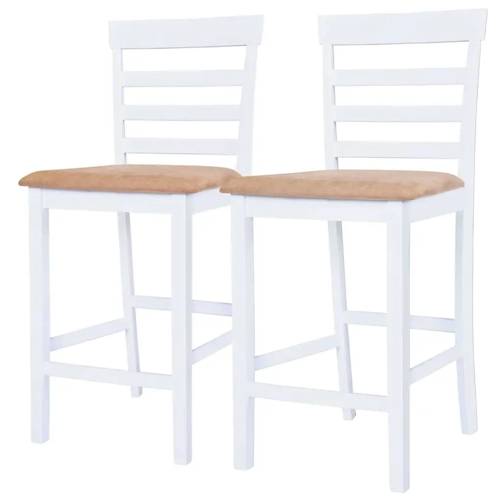 Bar Table and Stool Set Dark Brown 3 Pieces MDF Wood Foam Padded Seating