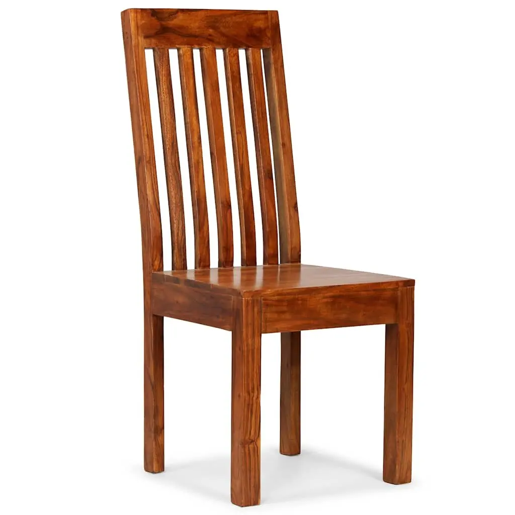 Dining Chairs 6 pcs Solid Wood Modern Kitchen Furniture Brown Set Elegant