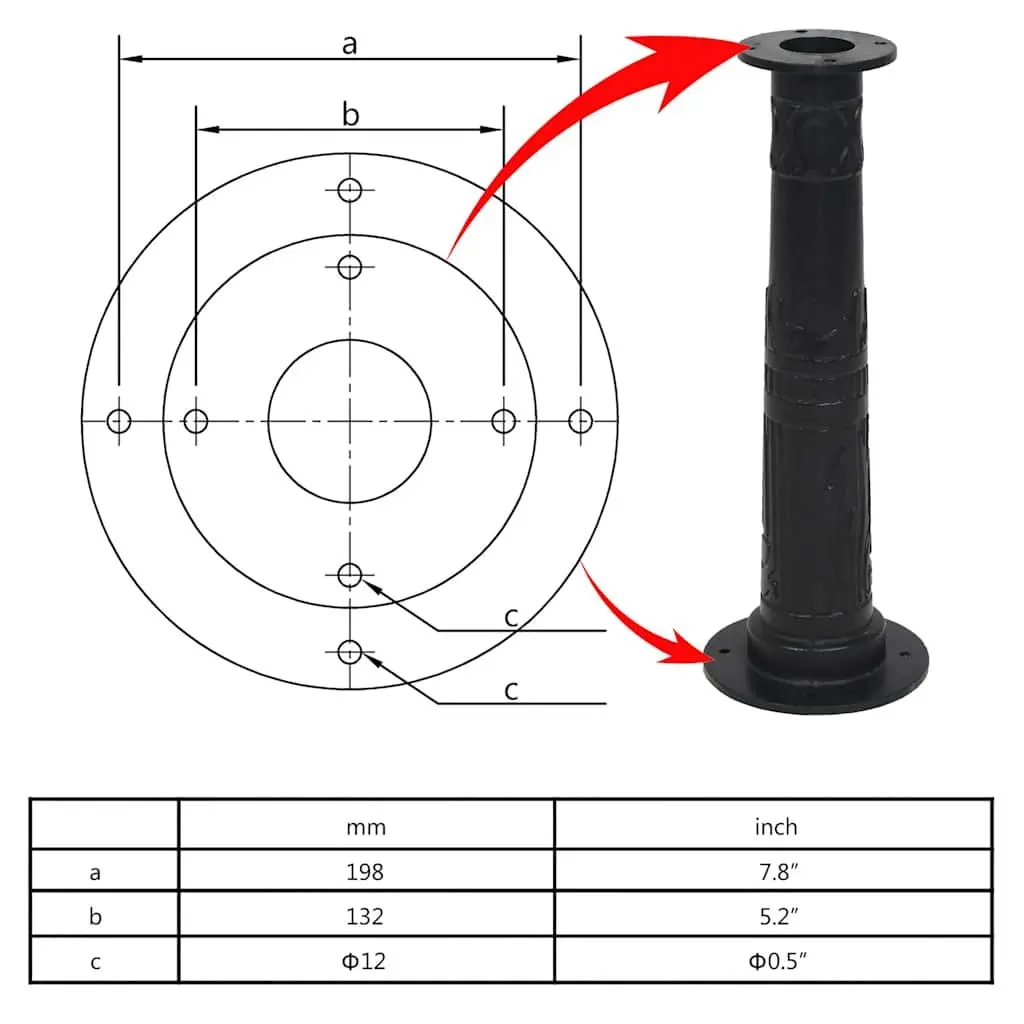 Hand Operated Garden Water Pump Black Cast Iron Stand 38 mm Female Fitting
