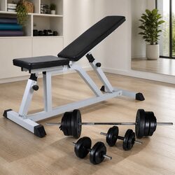 Adjustable Bench with Complete Weight Set