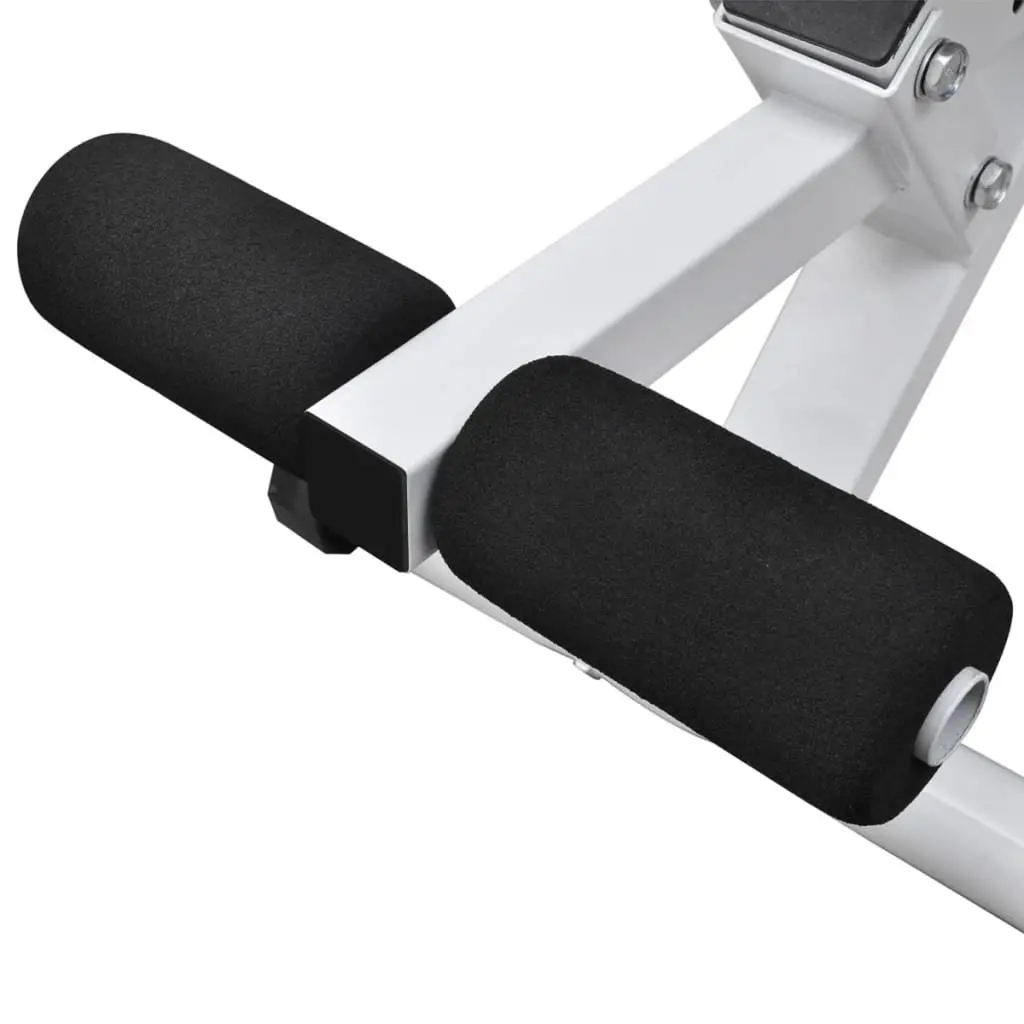 Workout Bench Black Adjustable Backrest Barbell Dumbbell Weight Plates Set 60.5kg