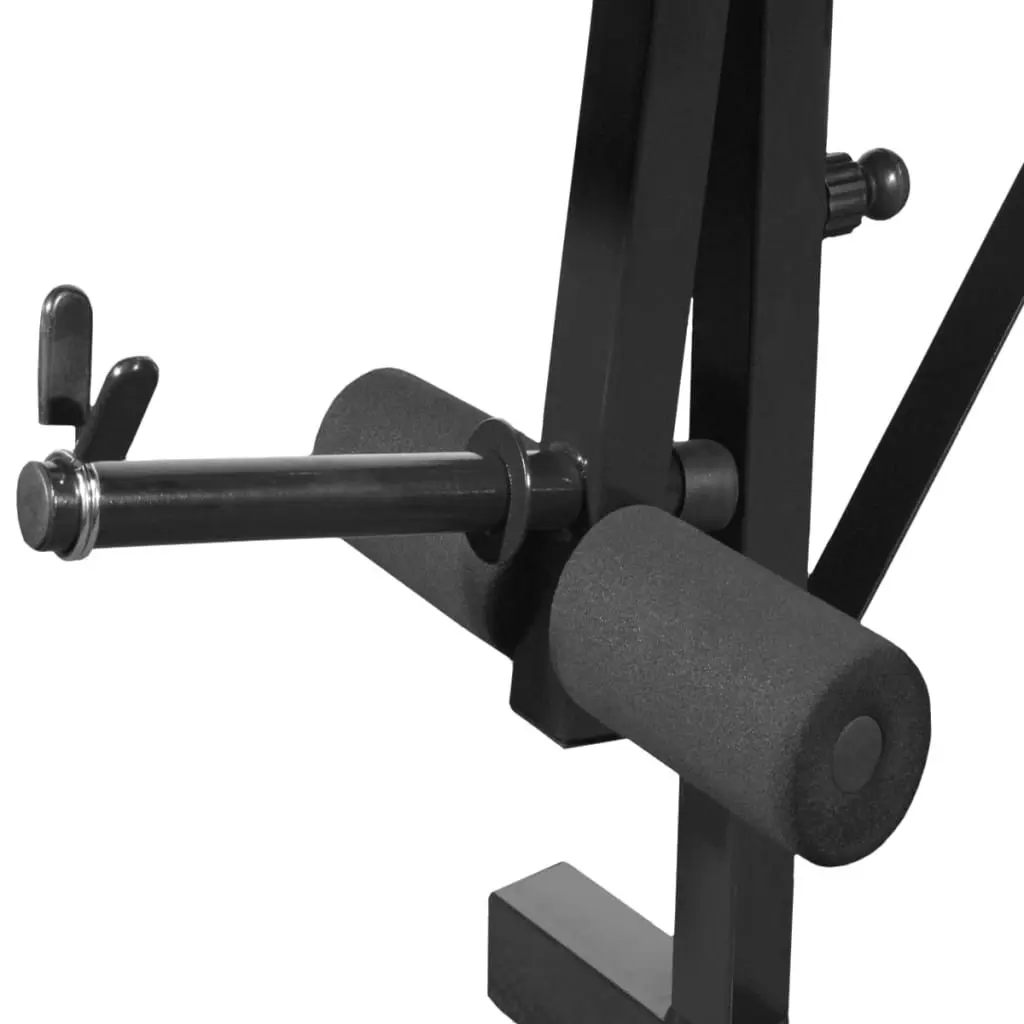 Weight Bench Black Folding 30.5kg Adjustable Backrest Home Gym Exercise Fitness