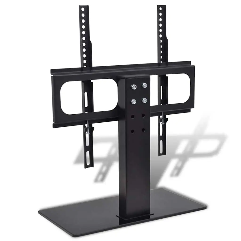 TV Bracket Stand Base Black 23"-55" Tempered Glass for Flat Screen Monitor Desktop Display Mount