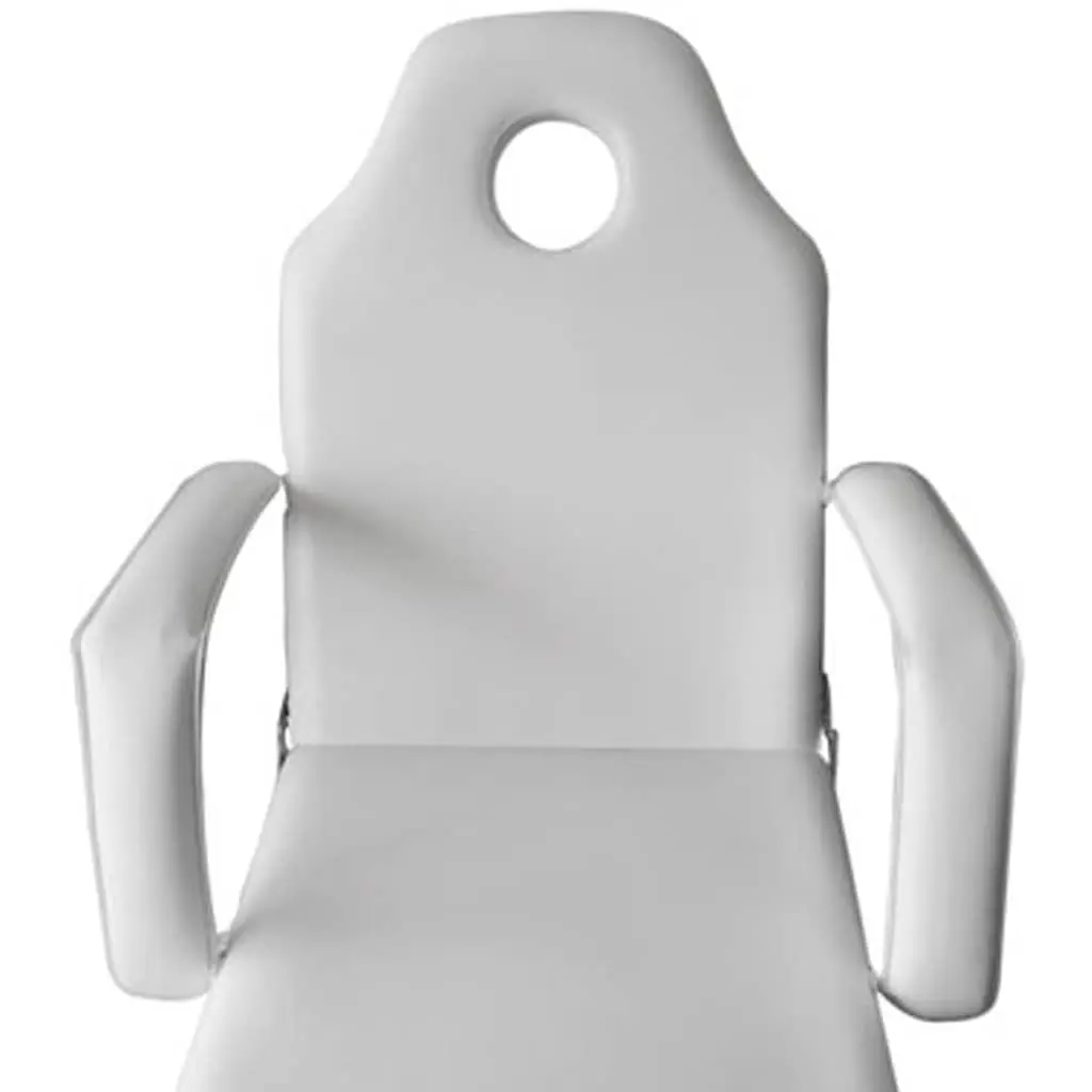 Adjustable Facial Bed White Artificial Leather Massage Therapy Treatment Chair
