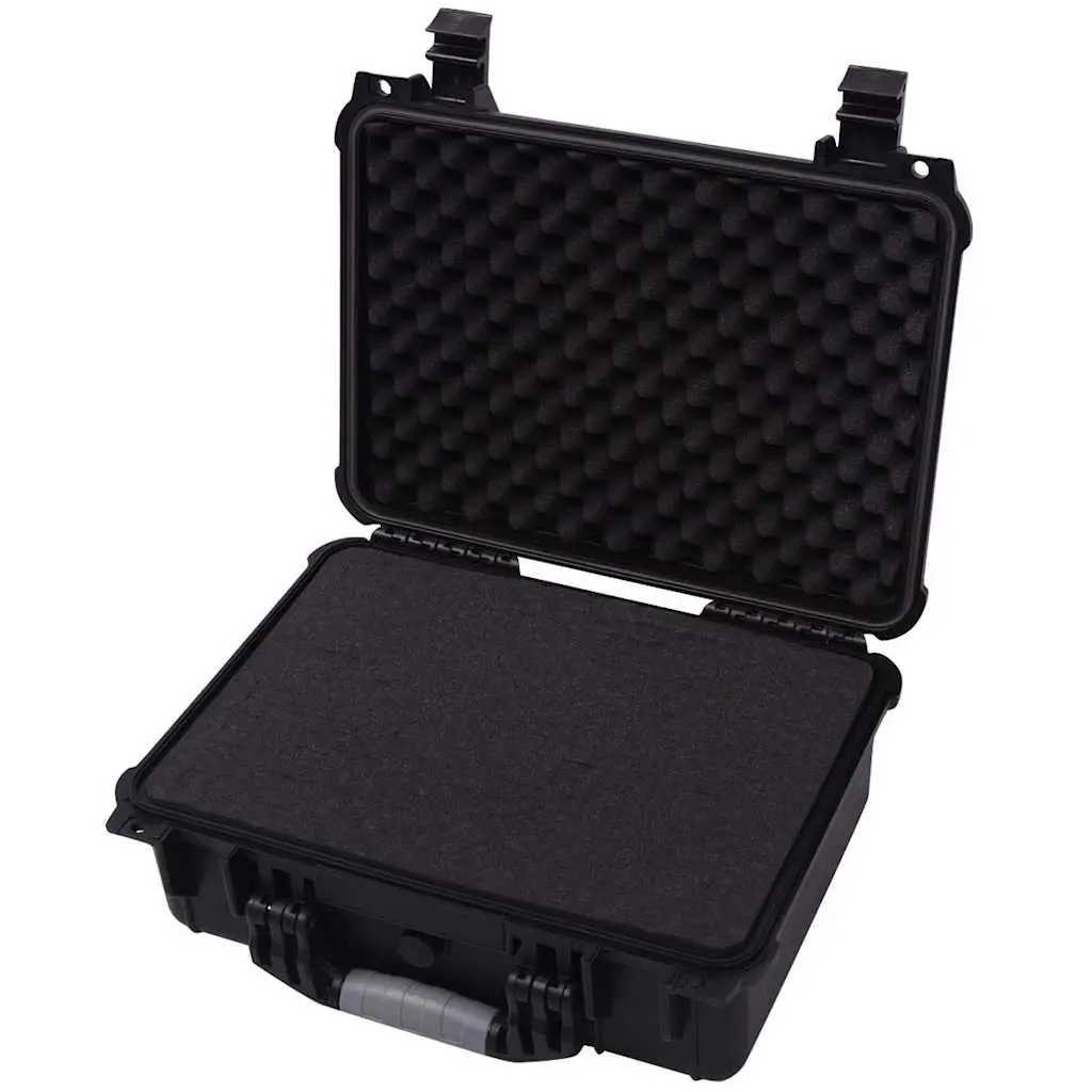 Protective Equipment Case Black Camera Bag Hard Case Travel Storage Organizer