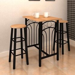Compact Bar Table and Stool Set with Easy-Clean Surfaces
