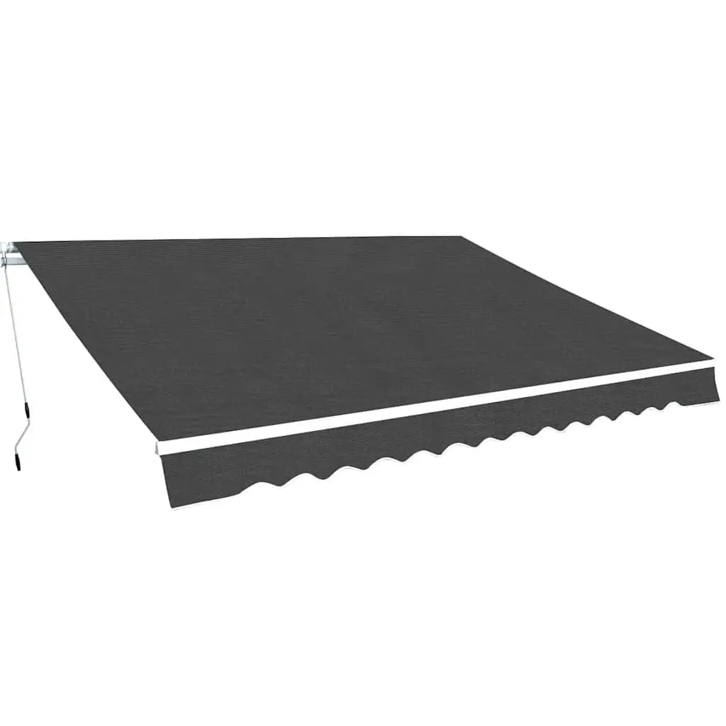 Manual Folding Awning Anthracite 450cm Water-Repellent UV-Resistant Outdoor Shade