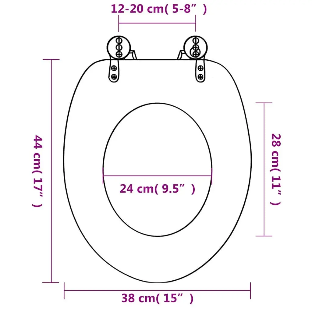 Toilet Seats with Lids 2 Pack Multicolour Sea Star Design Bathroom Accessory